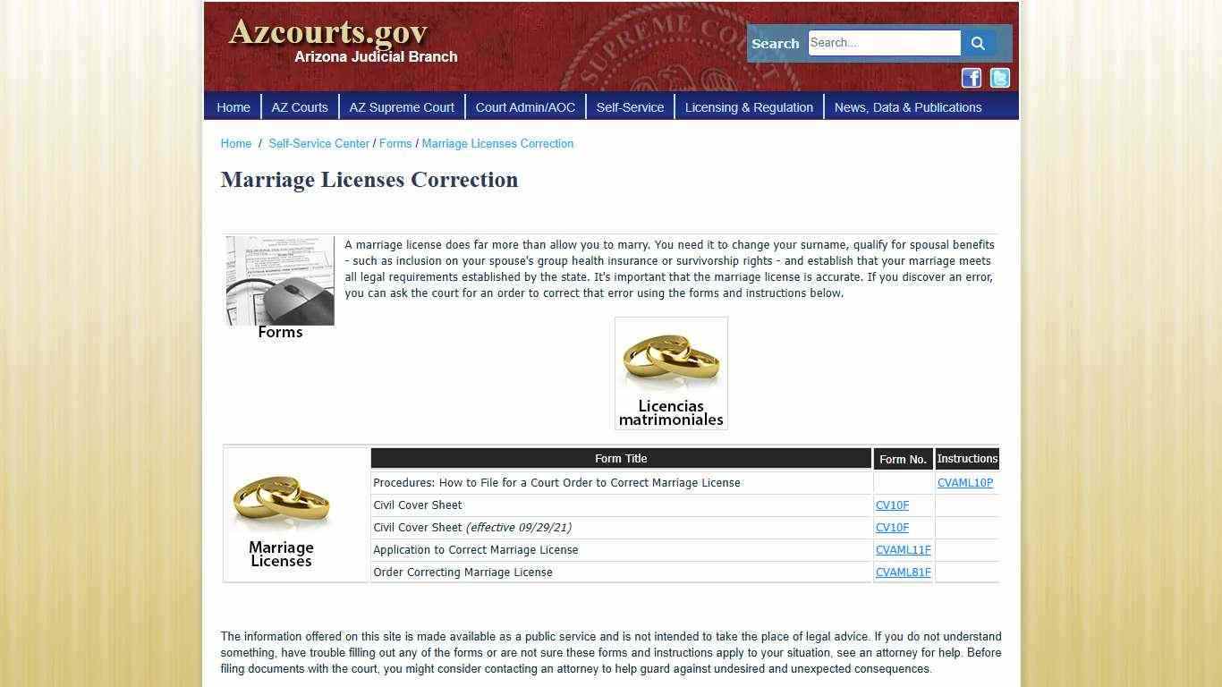 Marriage Licenses Correction