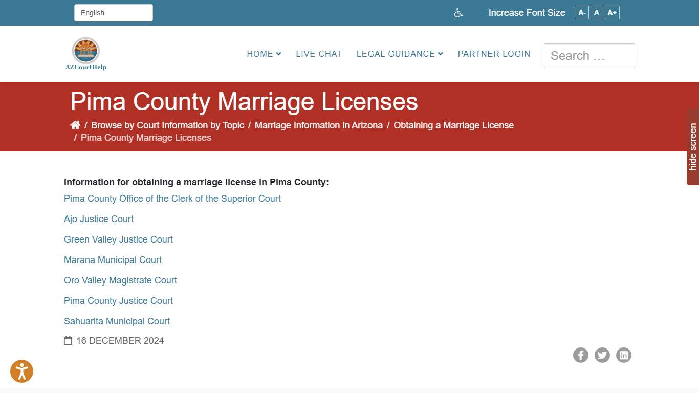 Filing a Application for a Marriage License in Pima County Arizona